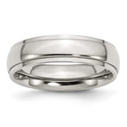 Sophia Jewelers Stainless Steel 6mm Polished Comfort Fit Engravable Wedding Band