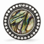 Abalone-Style Fashion Ring in Stainless Steel