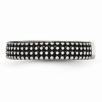 Polished & Antiqued Wedding Band in Stainless Steel, 5mm