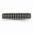 Polished & Antiqued Wedding Band in Stainless Steel, 5mm
