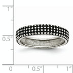 Stainless Steel Polished and Antiqued 5mm Band