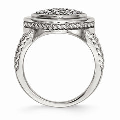 Sophia Jewelers Stainless Steel Polished CZ Fashion Ring Elegant Modern Design - 6 - 6