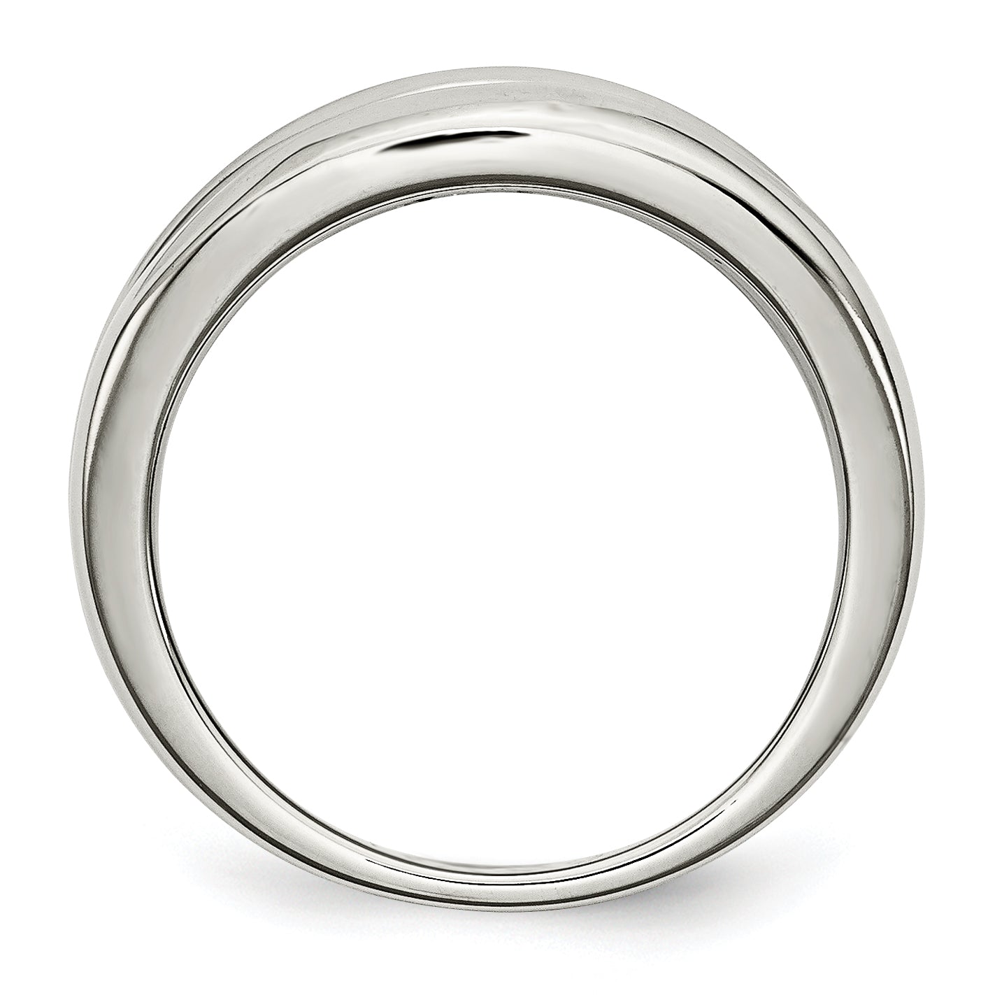Stainless Steel Polished CZ Ring Secondary image
