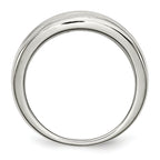 Stainless Steel Polished CZ Ring