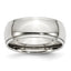 Ridged Edge Comfort-Fit Wedding Band in Stainless Steel, 8mm