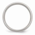 Inlay Wedding Band in Stainless Steel & Sterling Silver, 6mm