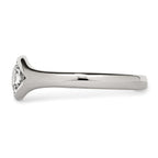 Stainless Steel Polished CZ Ring
