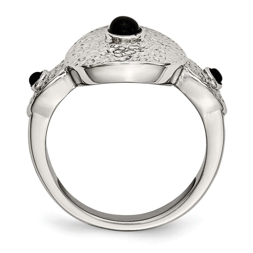 Sophia Jewelers Stainless Steel Onyx Ring with Polished Finish Secondary image