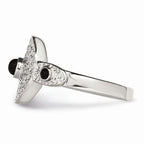 Sophia Jewelers Stainless Steel Onyx Ring with Polished Finish