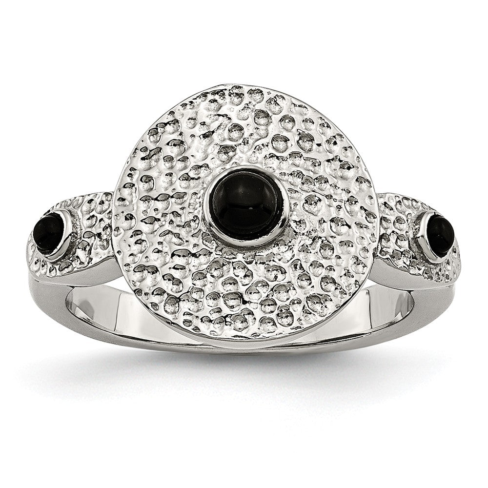 Sophia Jewelers Stainless Steel Onyx Ring with Polished Finish Main image
