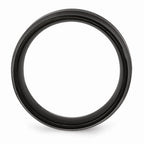 Black Polished Wedding Band in Stainless Steel, 12mm