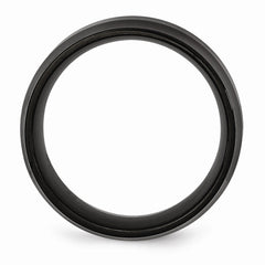 Sophia Jewelers Stainless Steel Black Plated 12mm Polished Wedding Band - 9