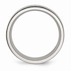 Sophia Jewelers Stainless Steel Black IP-Plated CZ Wedding Band with Polished Finish