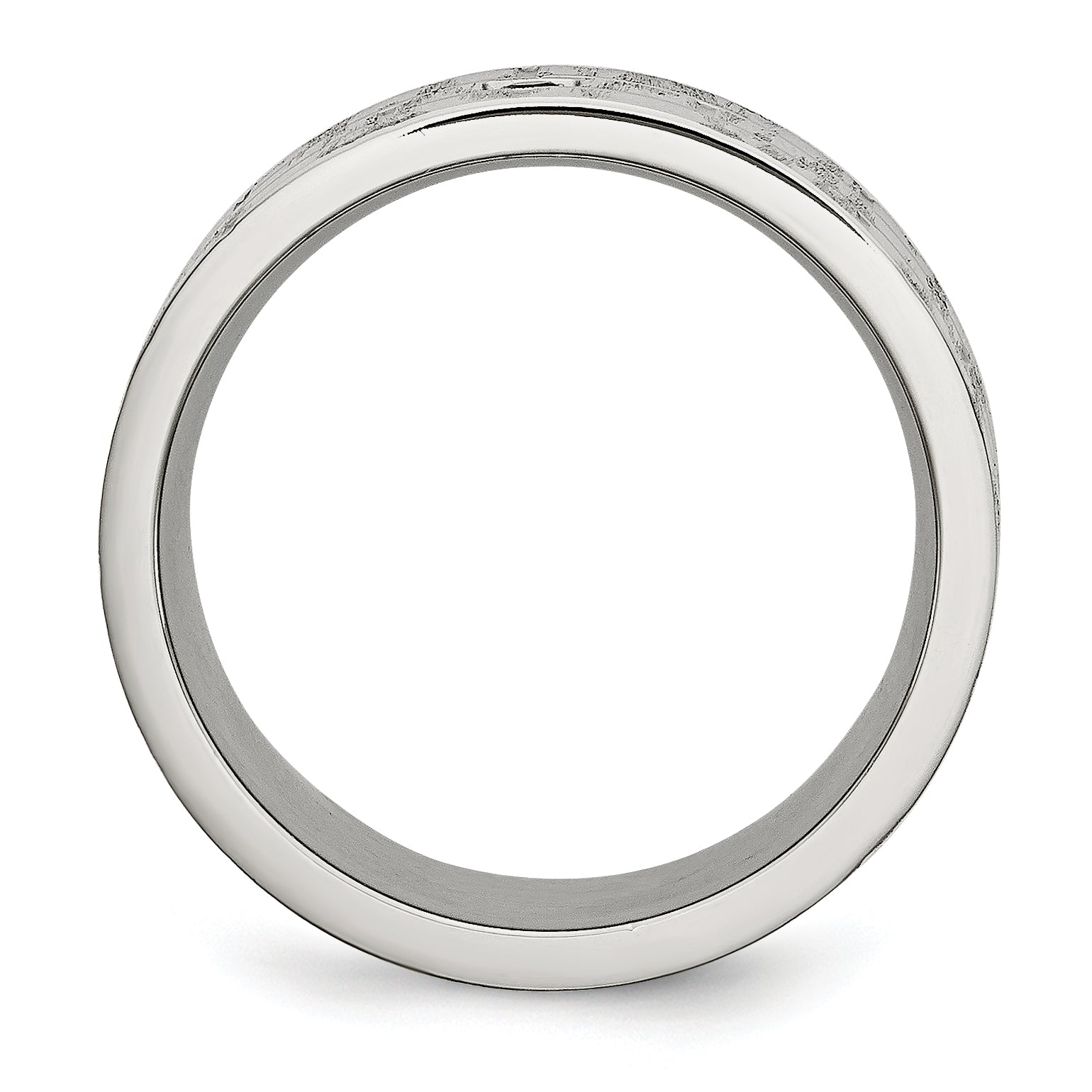 Black CZ Wedding Band in Stainless Steel, 10mm Secondary image