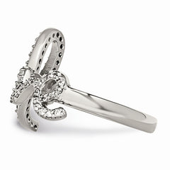 Sophia Jewelers Polished Stainless Steel CZ Fashion Ring Elegant and Modern - 6 - 6