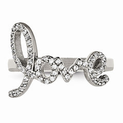 Sophia Jewelers Polished Stainless Steel CZ Fashion Ring Elegant and Modern - 6 - 6