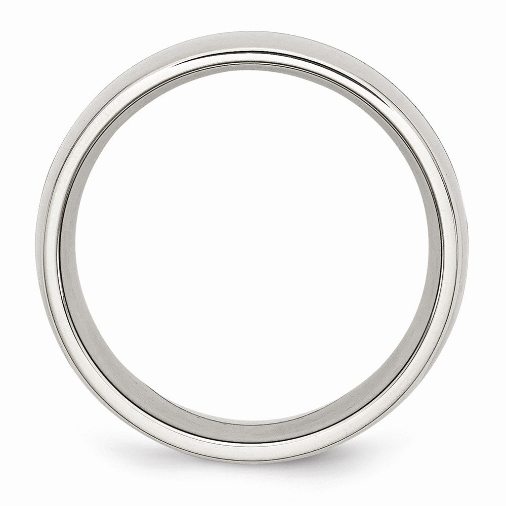 Ceramic Inlay Wedding Band in Stainless Steel, 9mm
