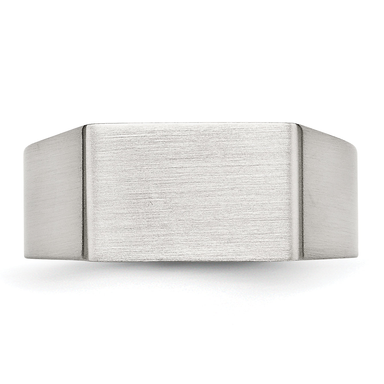 Stainless Steel Brushed and Polished Signet Ring