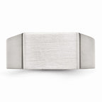 Stainless Steel Signet Ring with Polished and Brushed Finish