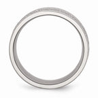 Polished & Textured Wedding Band in Stainless Steel, 9mm