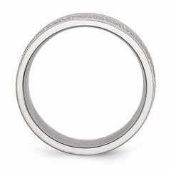 Sophia Jewelers Polished Stainless Steel 9mm Engravable Wedding Band - 8 - 8