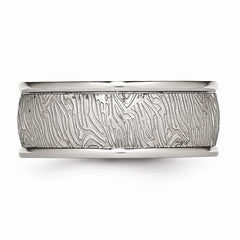 Sophia Jewelers Polished Stainless Steel 9mm Engravable Wedding Band - 8 - 8