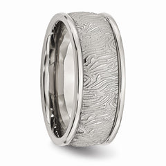 Sophia Jewelers Polished Stainless Steel 9mm Engravable Wedding Band - 8 - 8