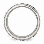 Stingray-Textured Wedding Band in Stainless Steel, 8mm