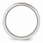Brushed Flat Wedding Band in Stainless Steel, 5mm