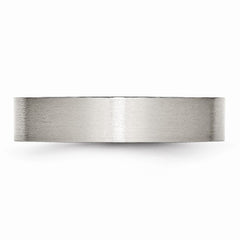 Sophia Jewelers Stainless Steel 5mm Brushed Wedding Band Engravable Modern Design