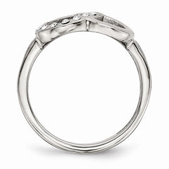 Sophia Jewelers Stainless Steel CZ Fashion Ring with Polished Finish - 7 - 7