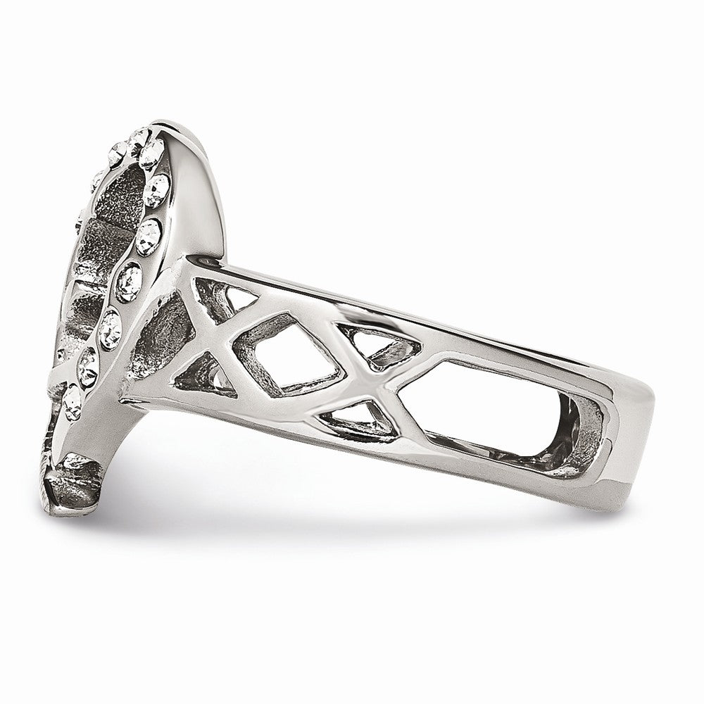 Sophia Jewelers Stainless Steel CZ Fashion Ring with Polished Finish - 7 - 7