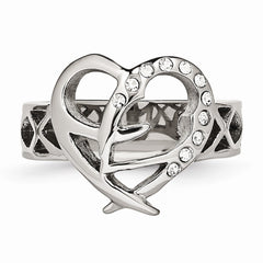 Sophia Jewelers Stainless Steel CZ Fashion Ring with Polished Finish - 7 - 7