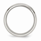 Koa Wood Inlay Wedding Band in Stainless Steel, 8mm