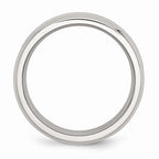 Sophia Jewelers Polished Stainless Steel and Wood Enamel 8mm Comfort Fit Wedding Band