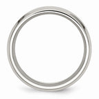 Koa Wood Inlay Wedding Band in Stainless Steel, 8mm