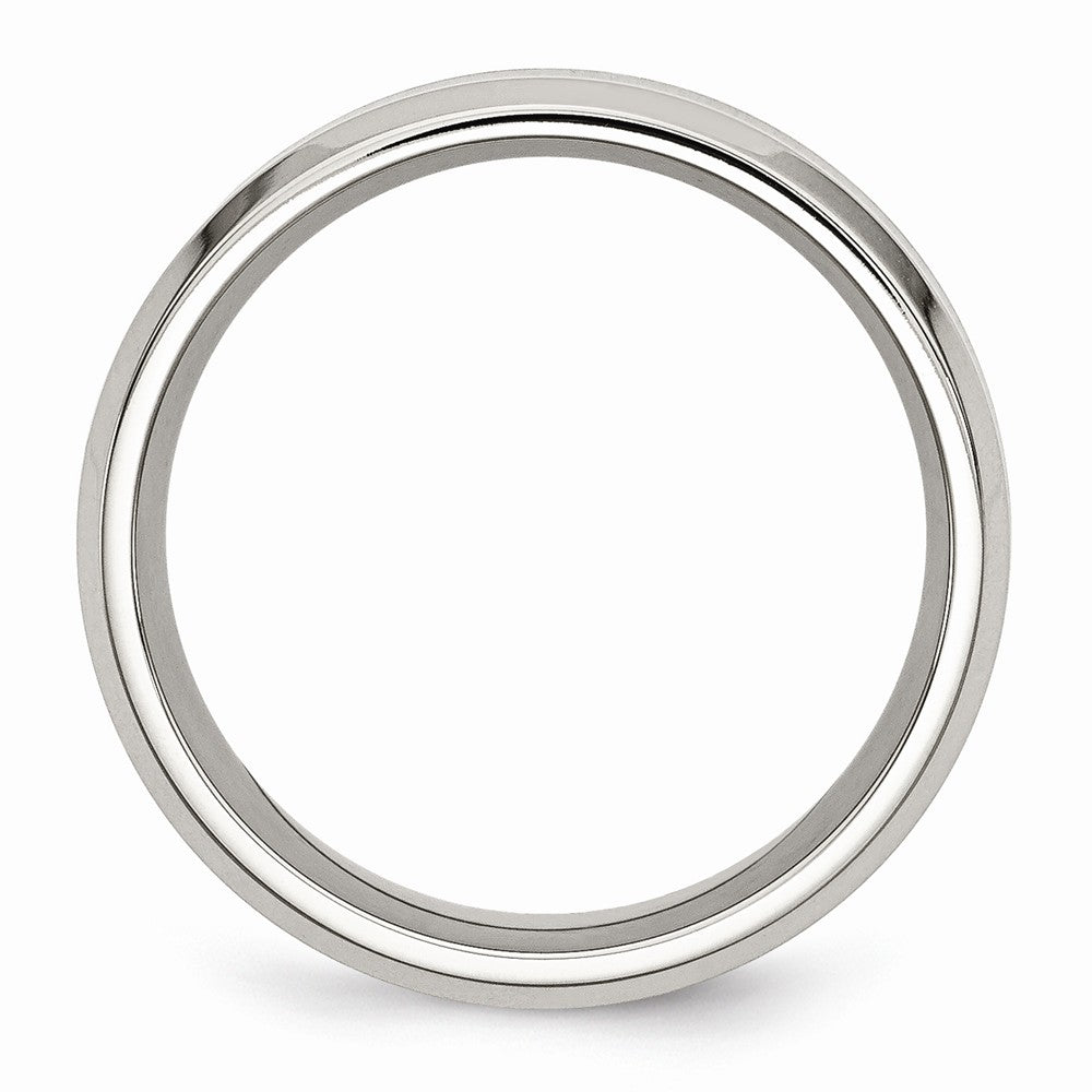 Koa Wood Inlay Wedding Band in Stainless Steel, 8mm