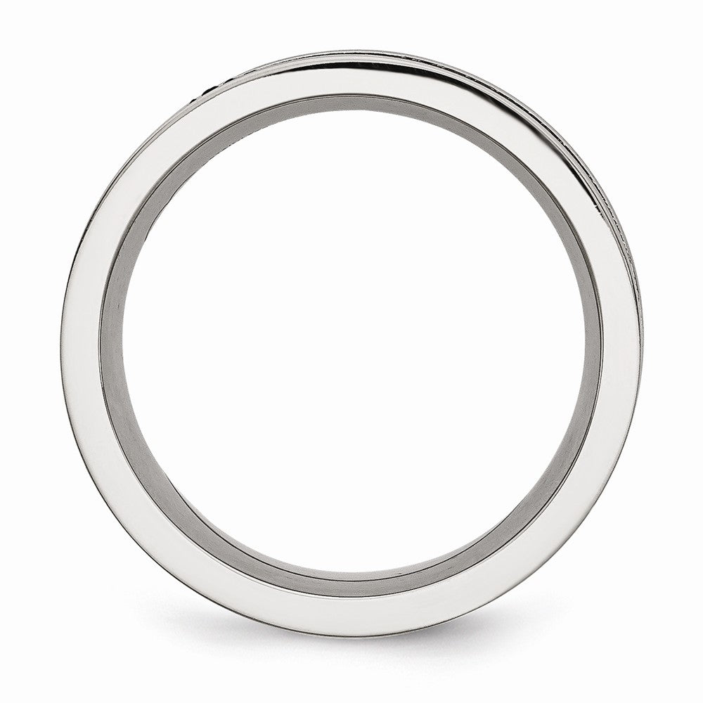 Sophia Jewelers Stainless Steel Black IP-Plated Engravable Wedding Ring - 8 - 8