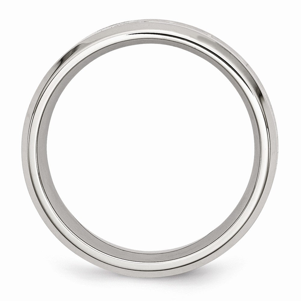 Sophia Jewelers Stainless Steel Wedding Band with Carbon Fiber Inlay and Yellow IP Gold Tone