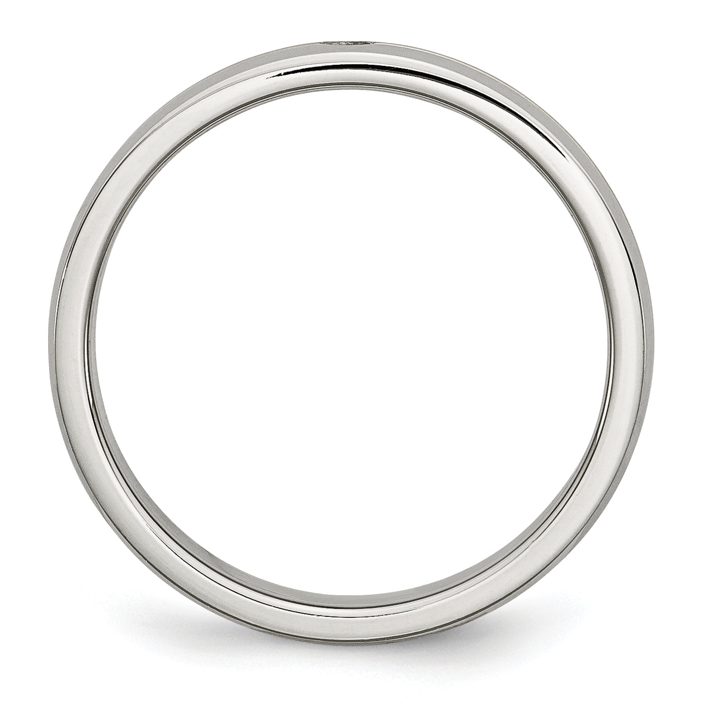 Stainless Steel Polished Yellow IP-plated .025pt. Diamond 4mm Band Secondary image