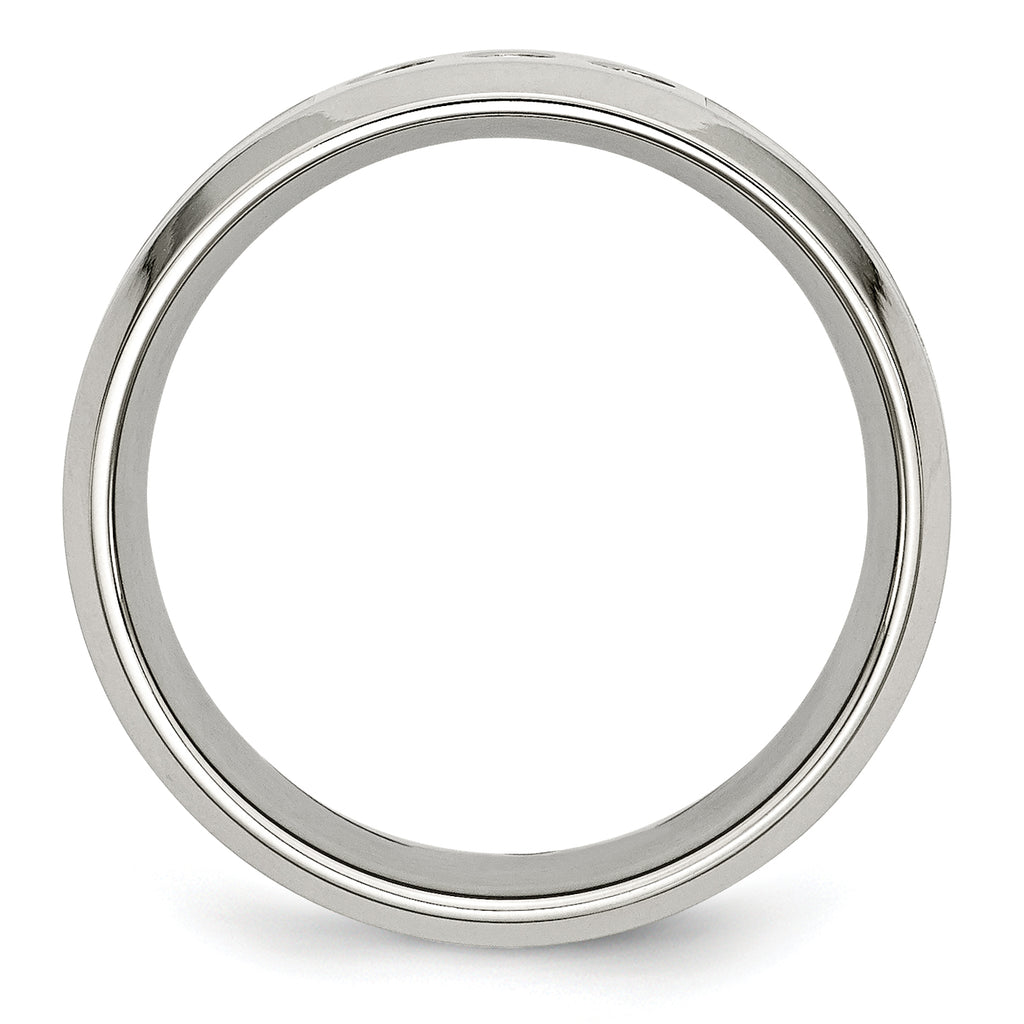 Camouflage Diamond Wedding Band in Stainless Steel, 8mm (1/10 ct. tw.)