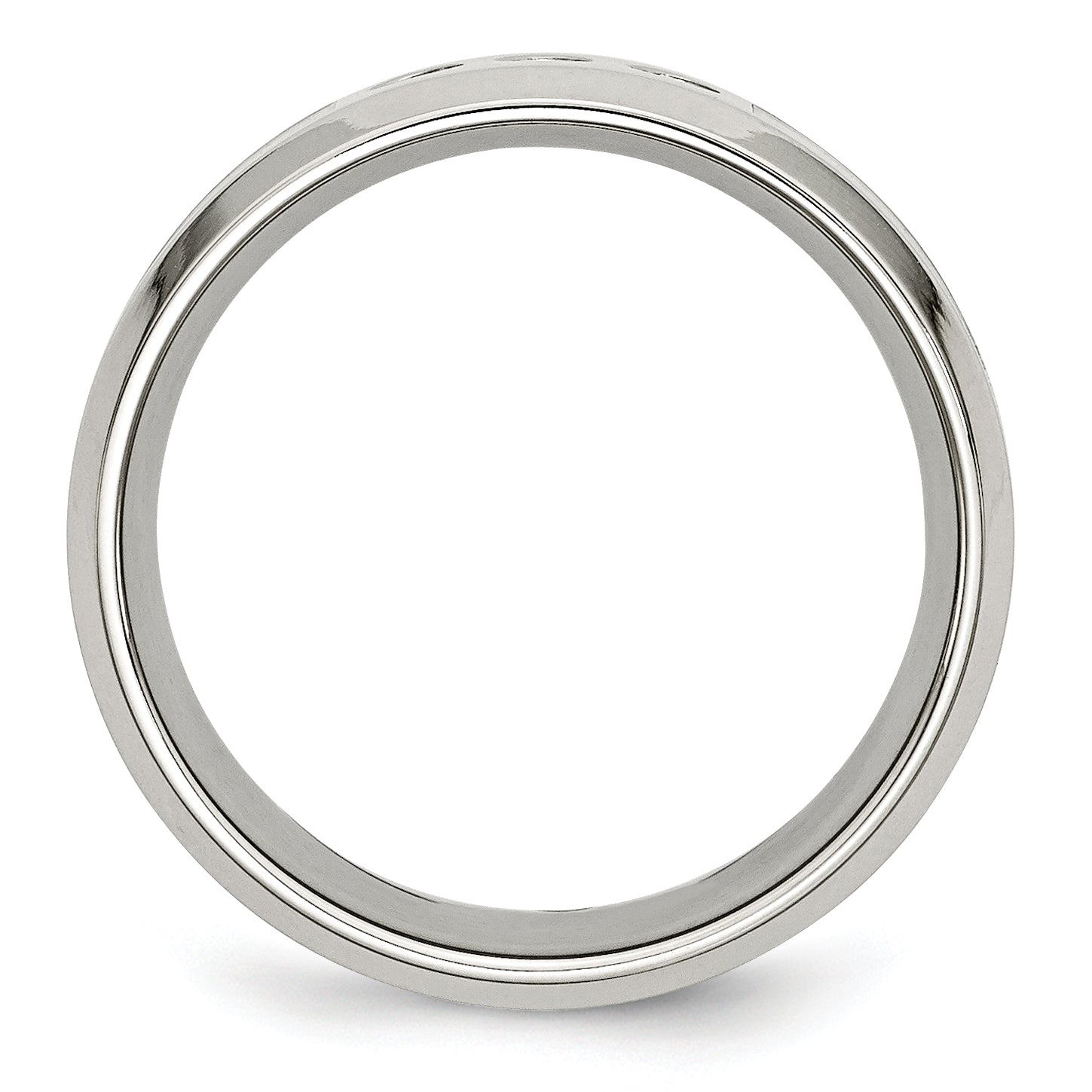 Camouflage Diamond Wedding Band in Stainless Steel, 8mm (1/10 ct. tw.)