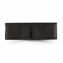 Stainless Steel Diamond Cross Wedding Band with Polished Matte Finish - 8 - 8