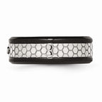 Sophia Jewelers Stainless Steel Diamond Wedding Band Black IP-Plated Engravable