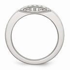 Sophia Jewelers Stainless Steel Diamond Wedding Band Polished Elegant Design