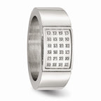 Sophia Jewelers Stainless Steel Diamond Wedding Band Polished Elegant Design