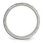 Black Grooved Wedding Band in Stainless Steel, 8mm