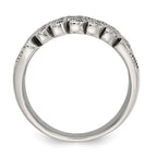 Sophia Jewelers Stainless Steel Marcasite Fashion Ring with Polished Antiqued Finish