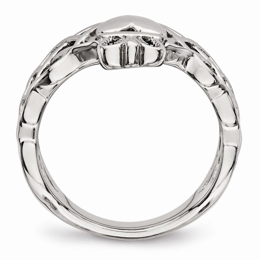 Sophia Jewelers Polished Stainless Steel Claddagh Ring Elegant Themed Design