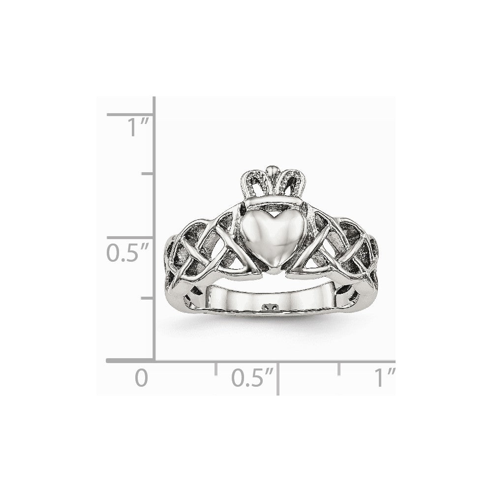Stainless Steel Polished Claddagh Ring